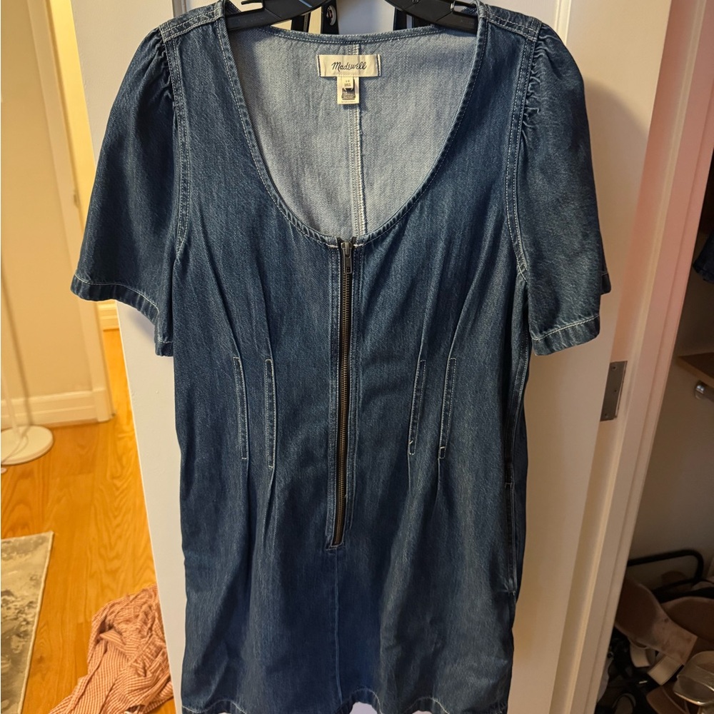 Madewell Indigo Zipper Front Dress